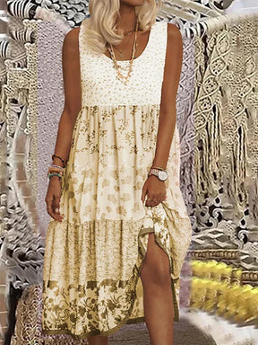 Vestido Midi Estampado Carina