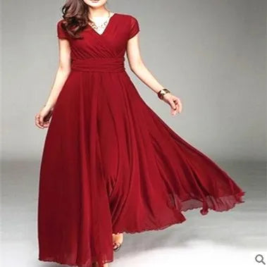Vestido Longo de Chiffon Lis