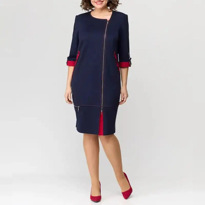 Vestido Midi Premium com Zíper Lateral – Marcela