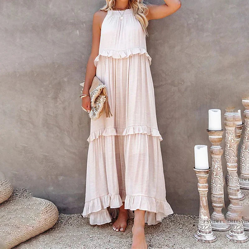 Vestido Longo Sem Mangas Sólis