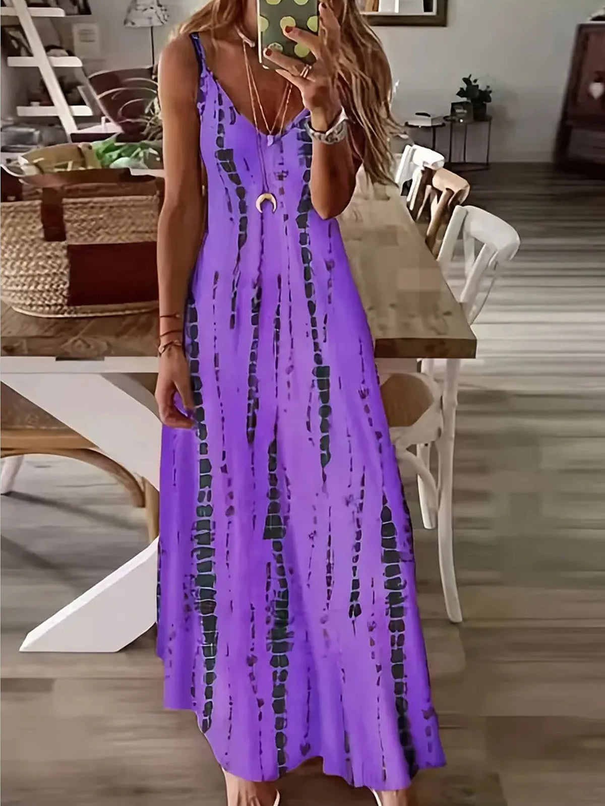 Vestido Longo Estampado Calíe