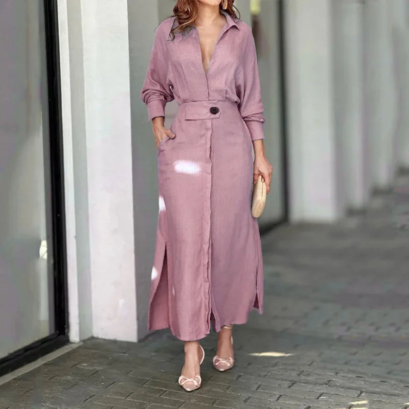 Vestido Longo com Manga Longa Calíope