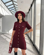 Vestido Curto com Botões Vanyra