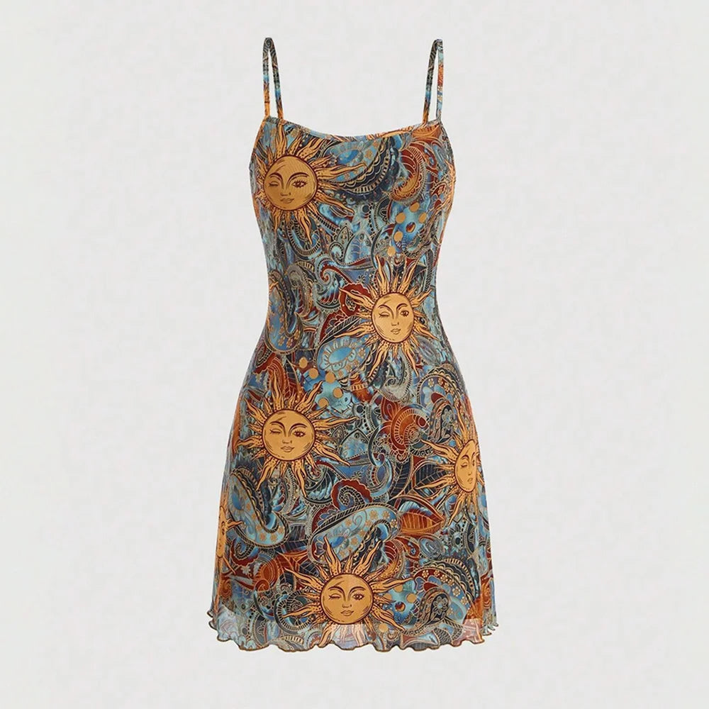 Vestido Curto Estampado Valory