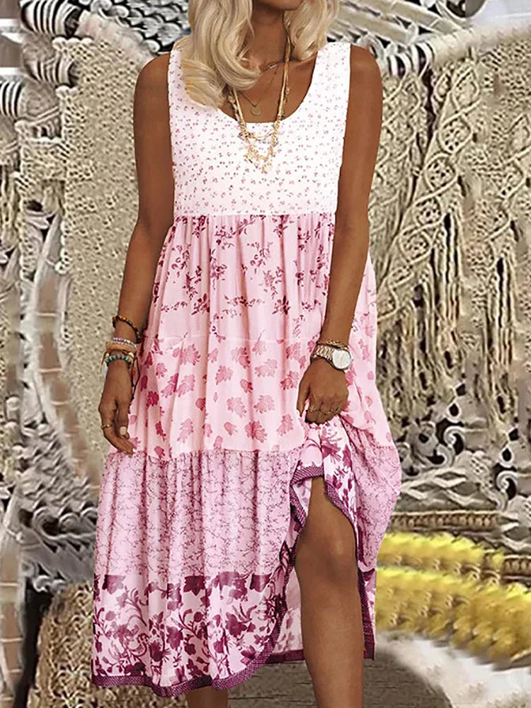 Vestido Midi Estampado Carina