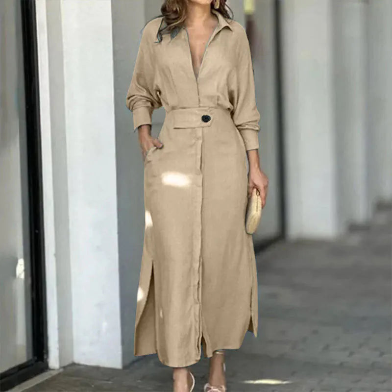Vestido Longo com Manga Longa Calíope