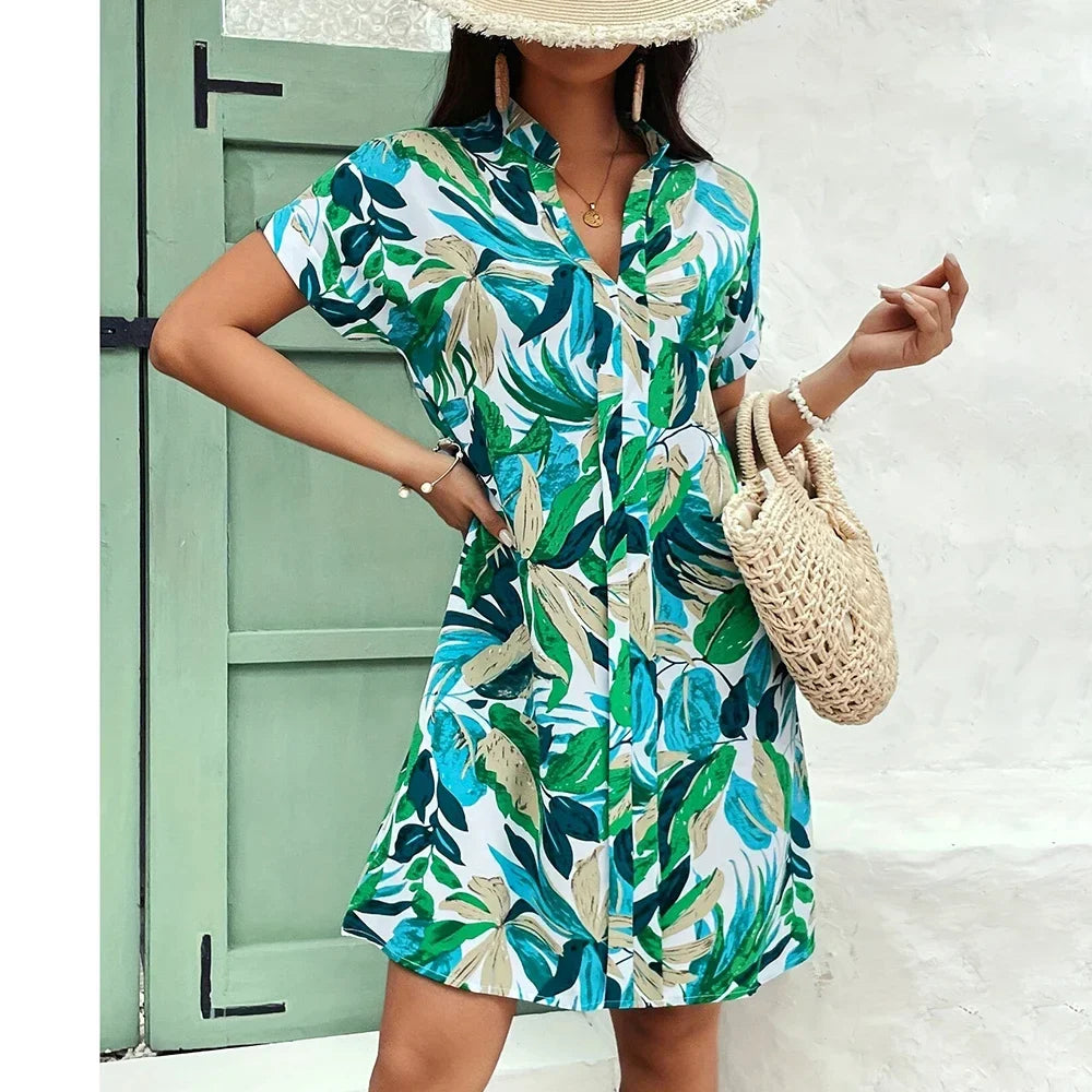 Vestido Curto Estampado Floral Clarice