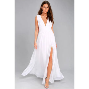 Vestido Longo com Fenda Virella
