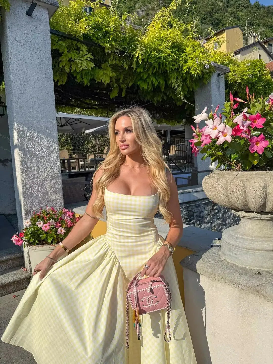 Vestido Midi Xadrez Zafira