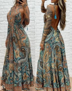 Vestido Longo Estampado Liora