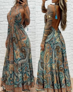 Vestido Longo Estampado Liora