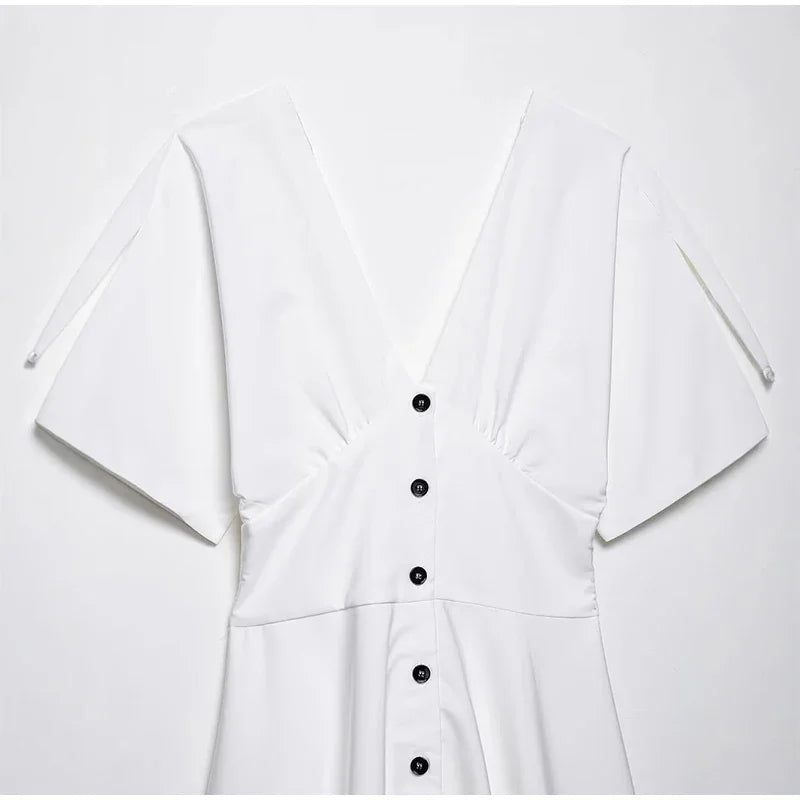 Vestido Longo com Decote em V Érica