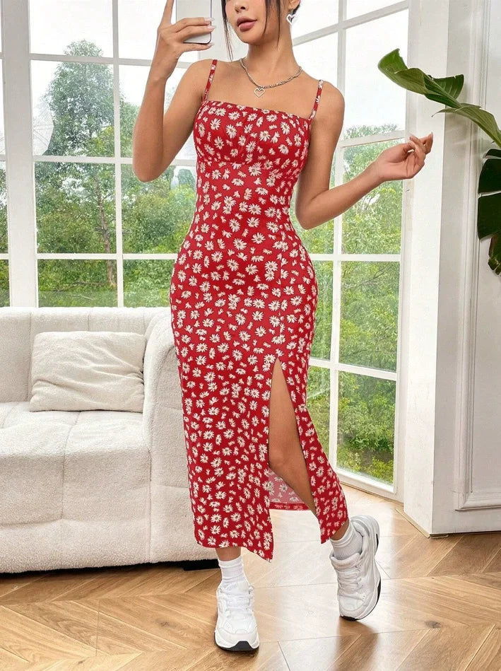 Vestido Longo Estampado Selene