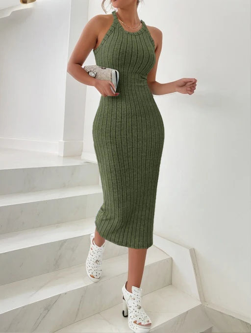 Vestido Midi de Malha Thalindra