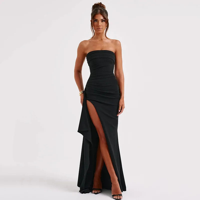 Vestido Longo com Fenda Galadriel