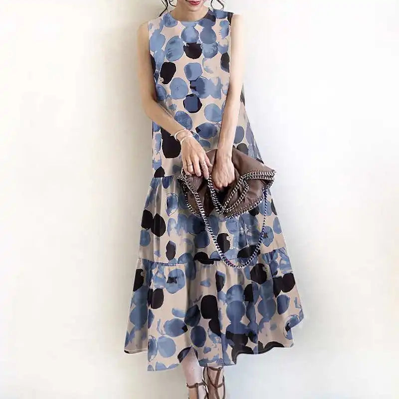 Vestido Longo Estampado Amara