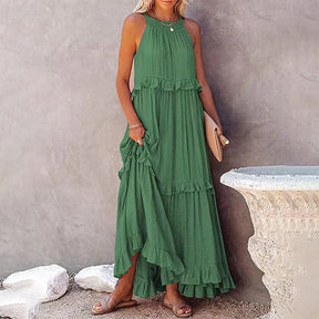 Vestido Longo Sem Mangas Sólis