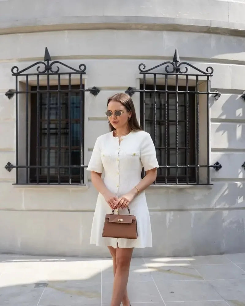 Vestido Curto com Botões Vanyra