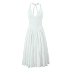 Vestido Longo com Decote em V Leontina