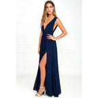 Vestido Longo com Fenda Virella