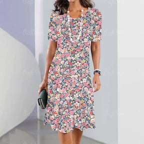 Vestido Midi Estampado Rafaelle