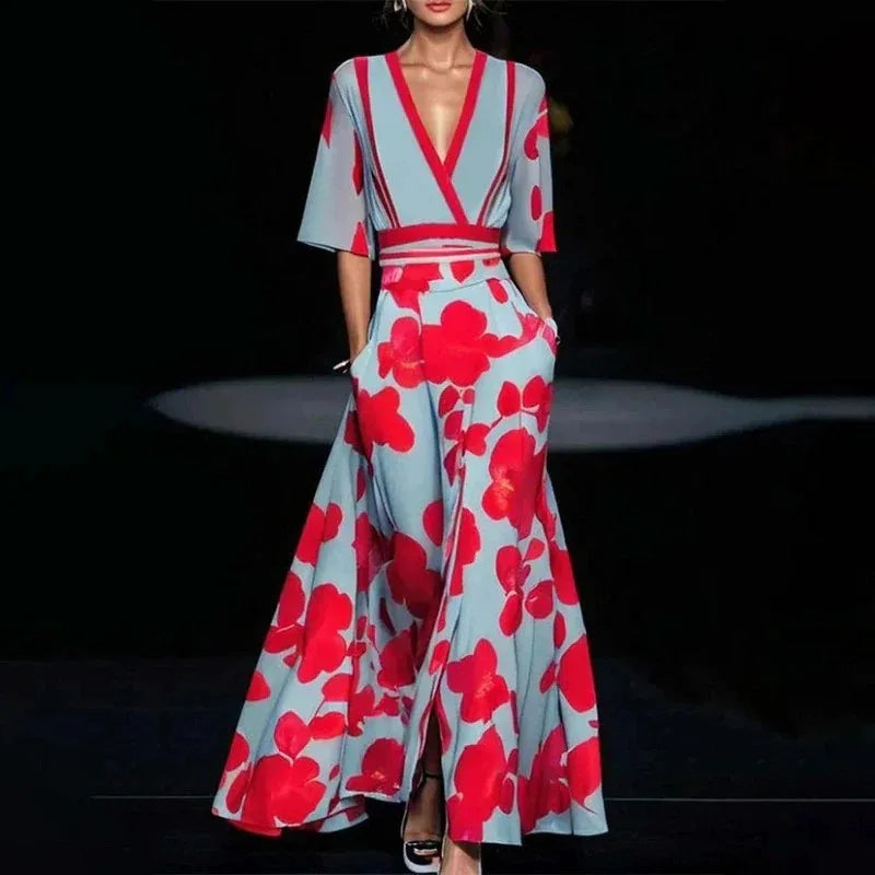 Vestido Longo Estampado Késia