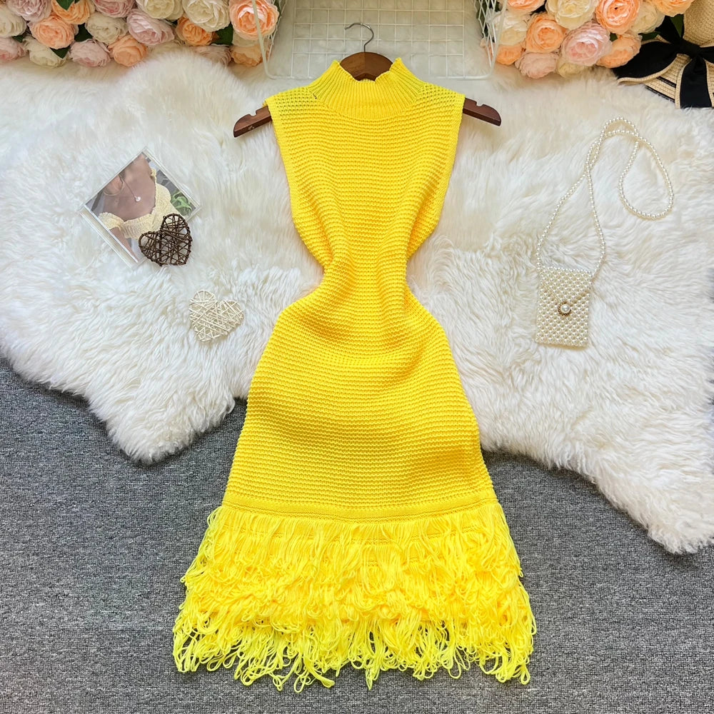 Vestido de Malha Sem Mangas Yumalai