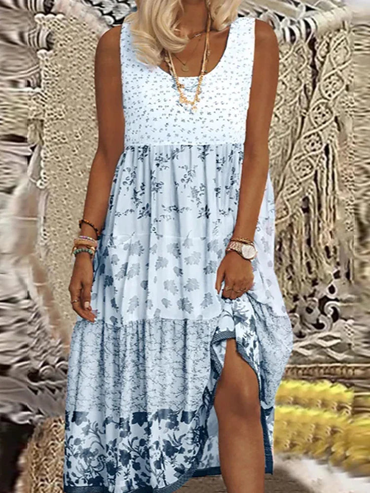 Vestido Midi Estampado Carina