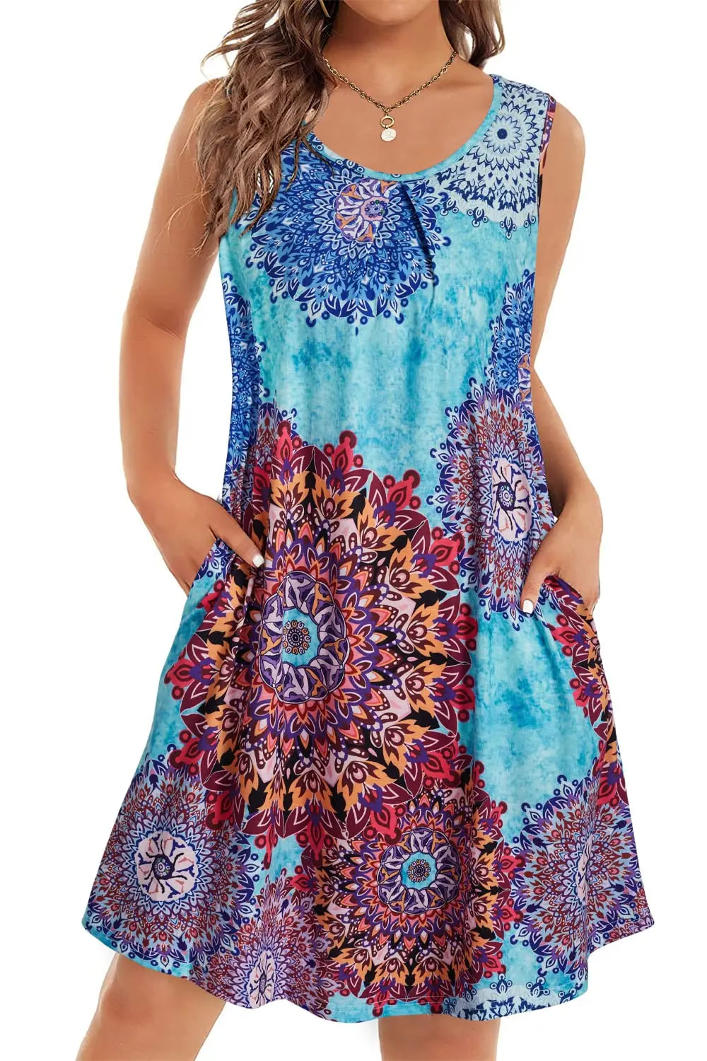 Vestido Midi Estampado Cyllene