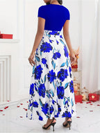 Vestido com Saia Estampada Aurora