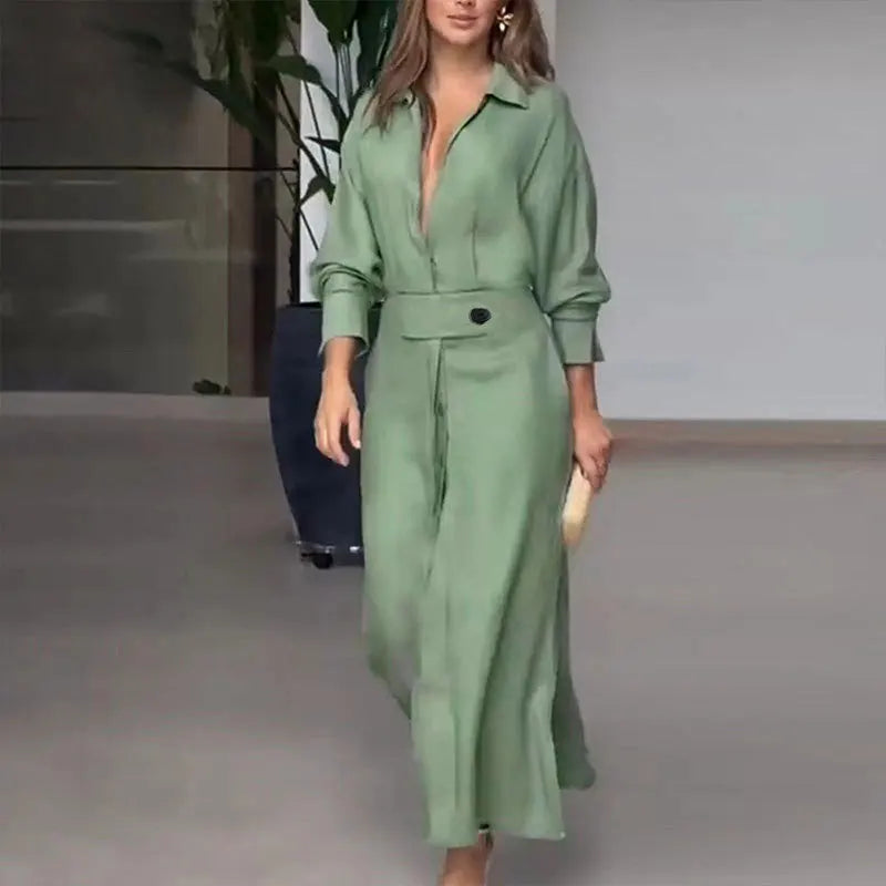 Vestido Longo com Manga Longa Calíope