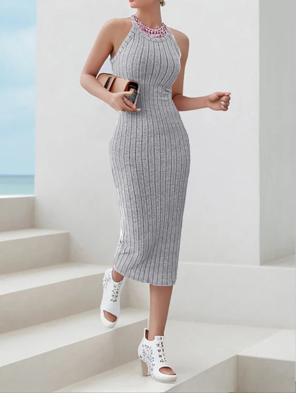 Vestido Midi de Malha Thalindra