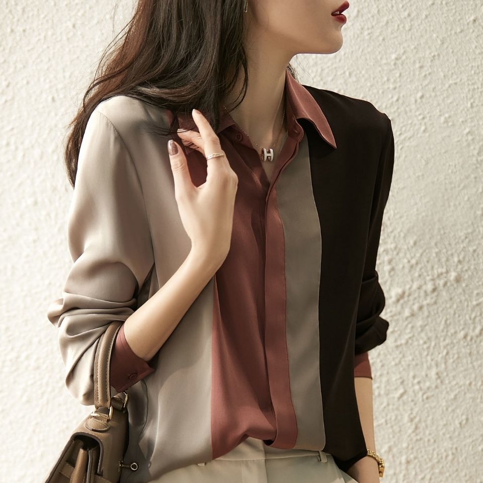 Camisa de Seda Social Feminina  HumArraso