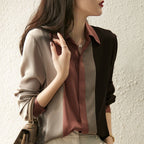 Camisa de Seda Social Feminina  HumArraso
