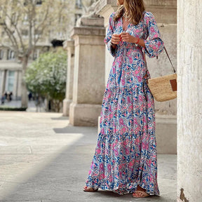 Vestido Longo Estampado Zaira