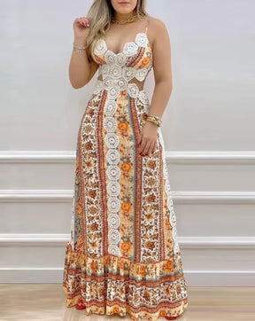 Vestido Longo Estampado Daphne