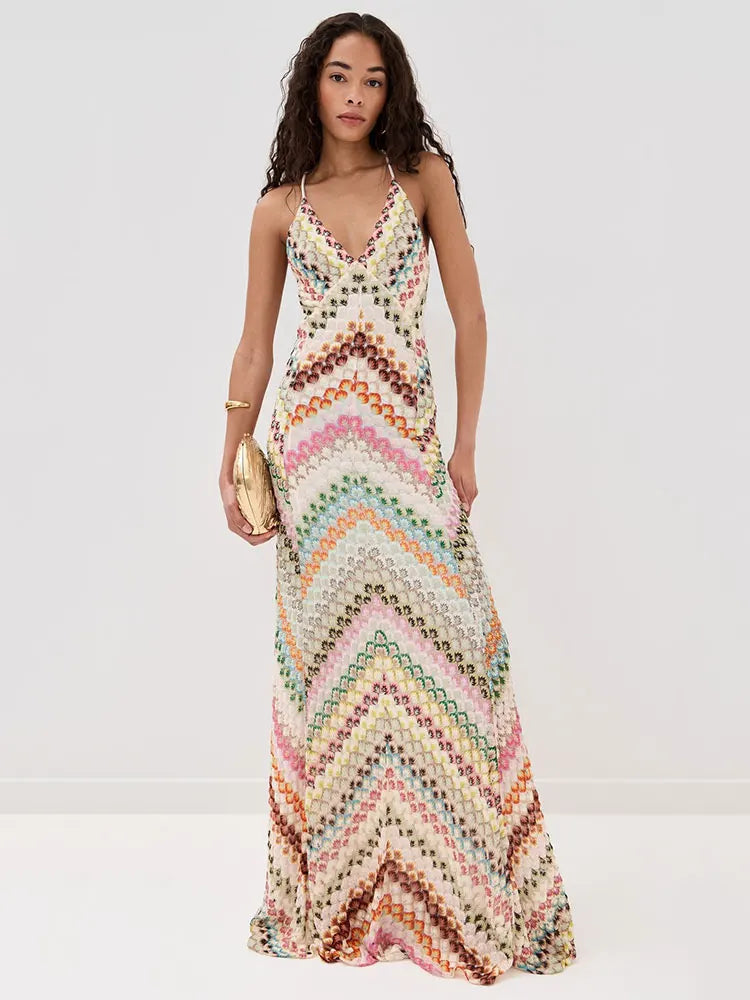 Vestido Longo Estampado Stela