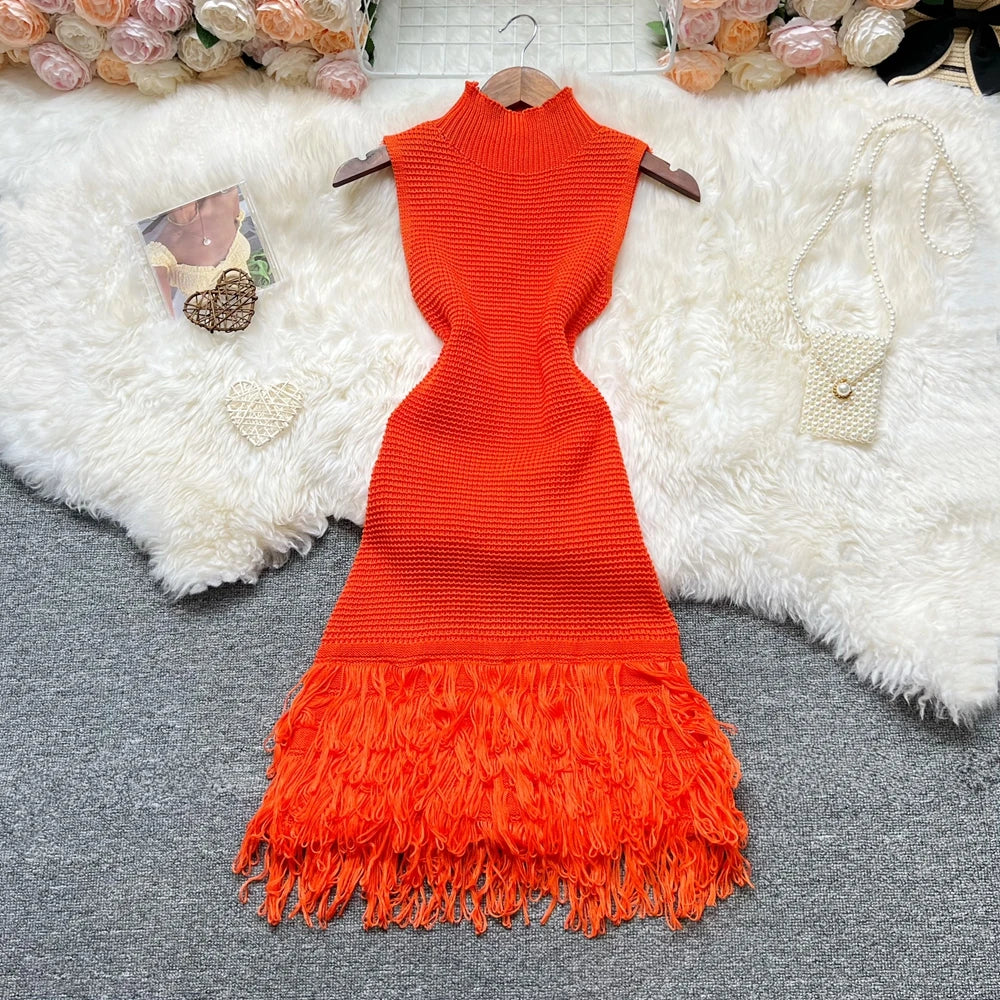 Vestido de Malha Sem Mangas Yumalai
