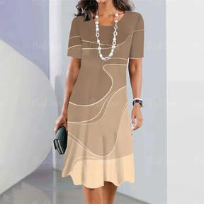 Vestido Midi Estampado Adrienne