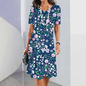 Vestido Midi Estampado Rafaelle