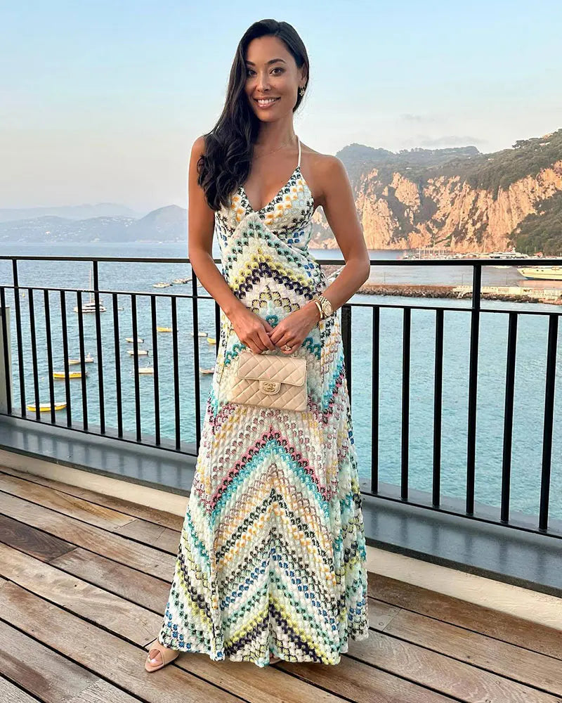 Vestido Longo Estampado Stela