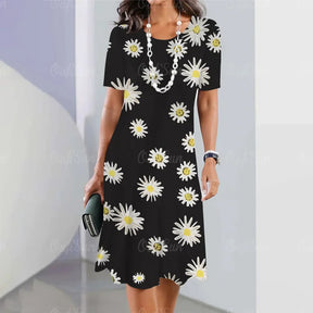 Vestido Midi Estampado Rafaelle