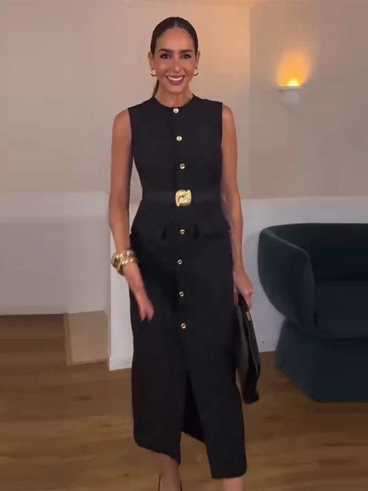 Vestido Longo Sem Mangas Teodora