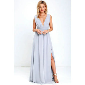 Vestido Longo com Fenda Virella