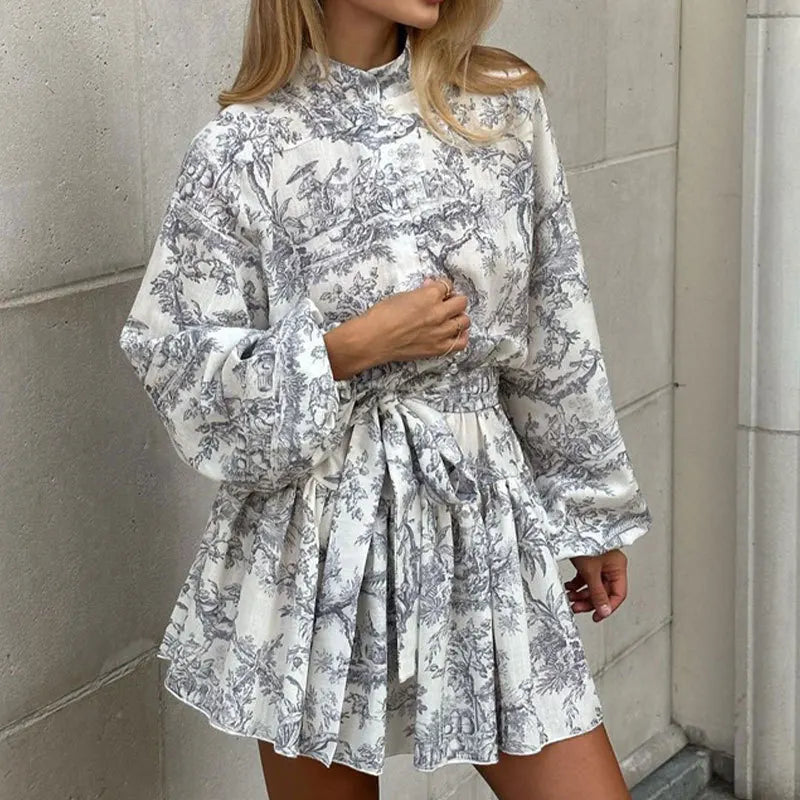 Vestido Curto Estampado Dalynne