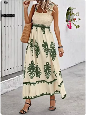 Vestido Longo Estampado Célestine
