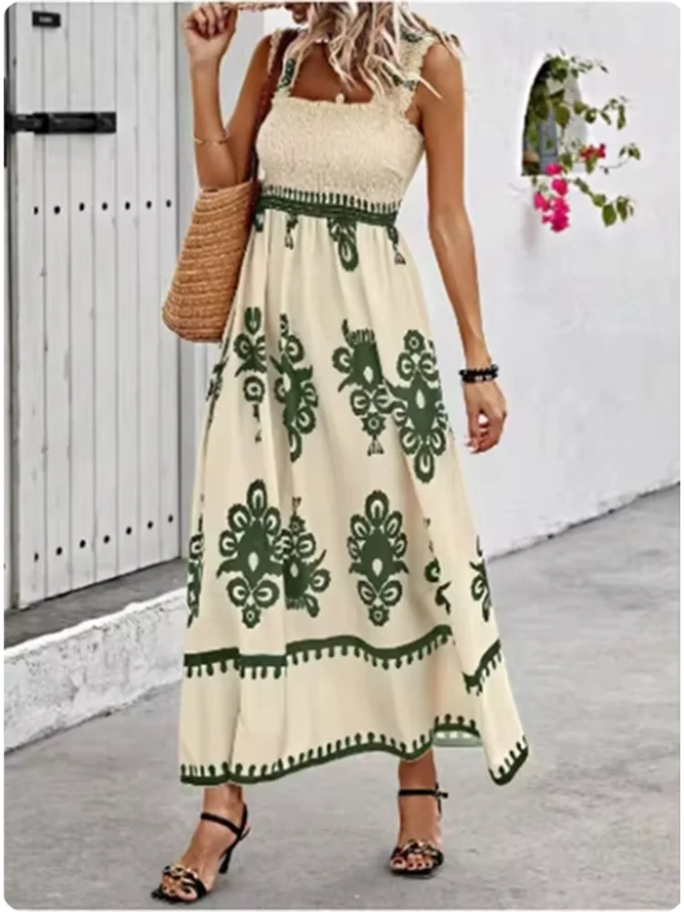 Vestido Longo Estampado Célestine
