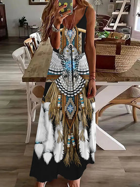 Vestido Longo Estampado Glória