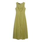Vestido Longo com Gola Quadrada Lunara