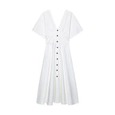 Vestido Longo com Decote em V Érica